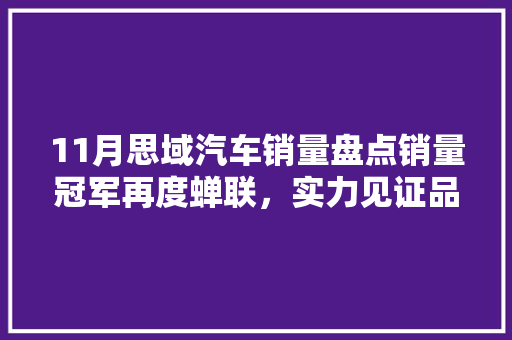 11月思域汽车销量盘点销量冠军再度蝉联，实力见证品质魅力