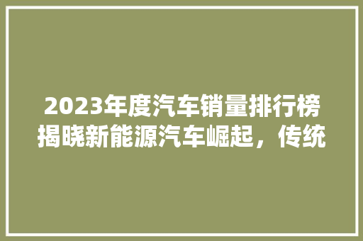 2023年度汽车销量排行榜揭晓新能源汽车崛起，传统车企面临挑战