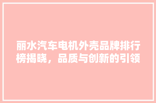 丽水汽车电机外壳品牌排行榜揭晓，品质与创新的引领者