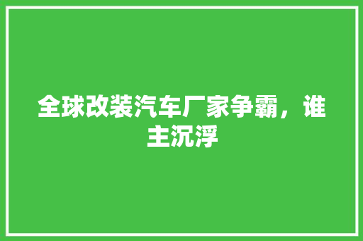 全球改装汽车厂家争霸，谁主沉浮